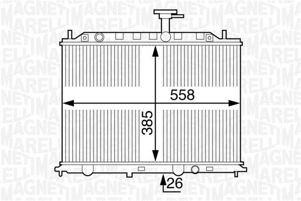 MAGNETI MARELLI Radiators, Motora dzesēšanas sistēma 350213128400